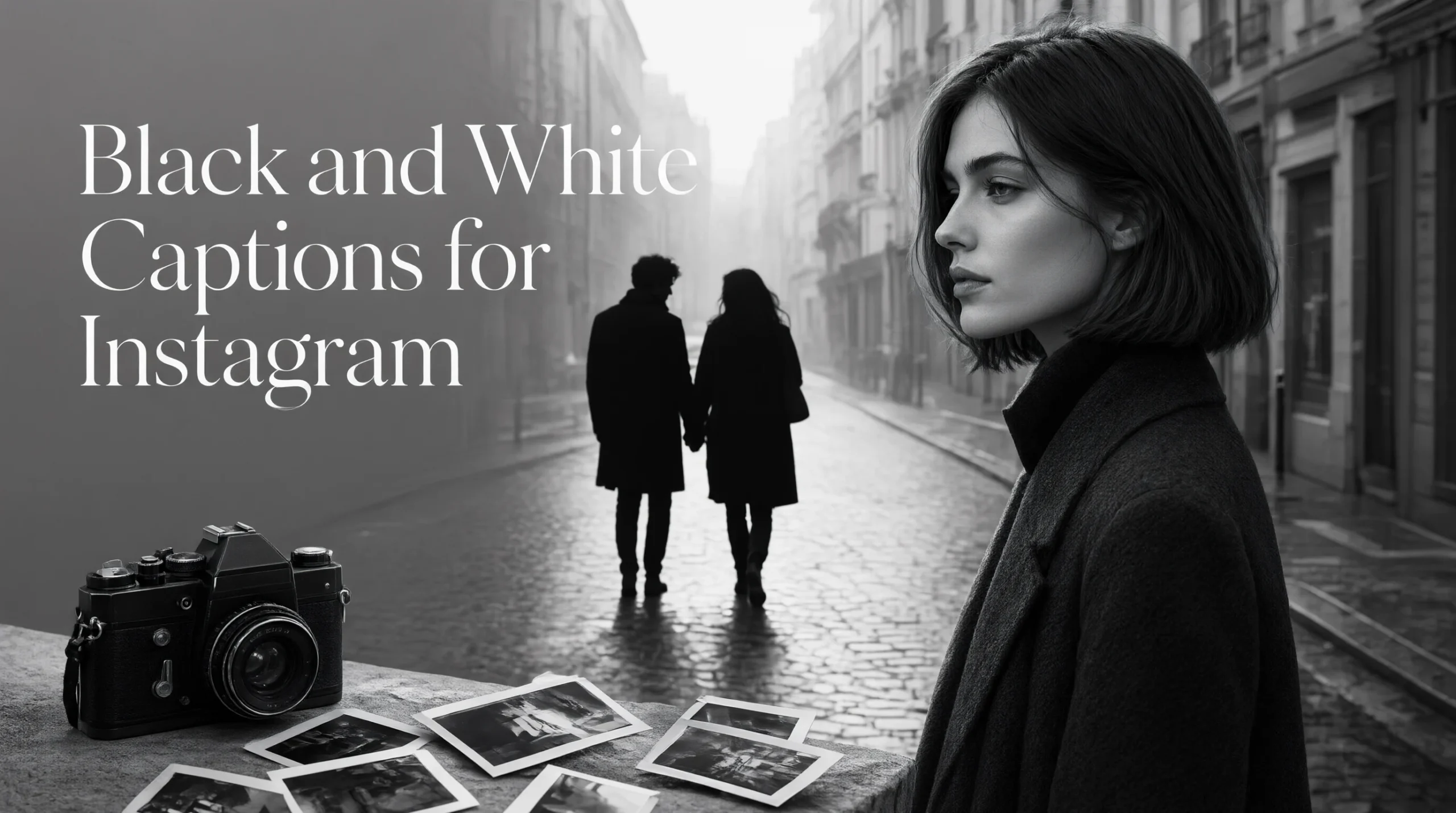 black and white captions for Instagram