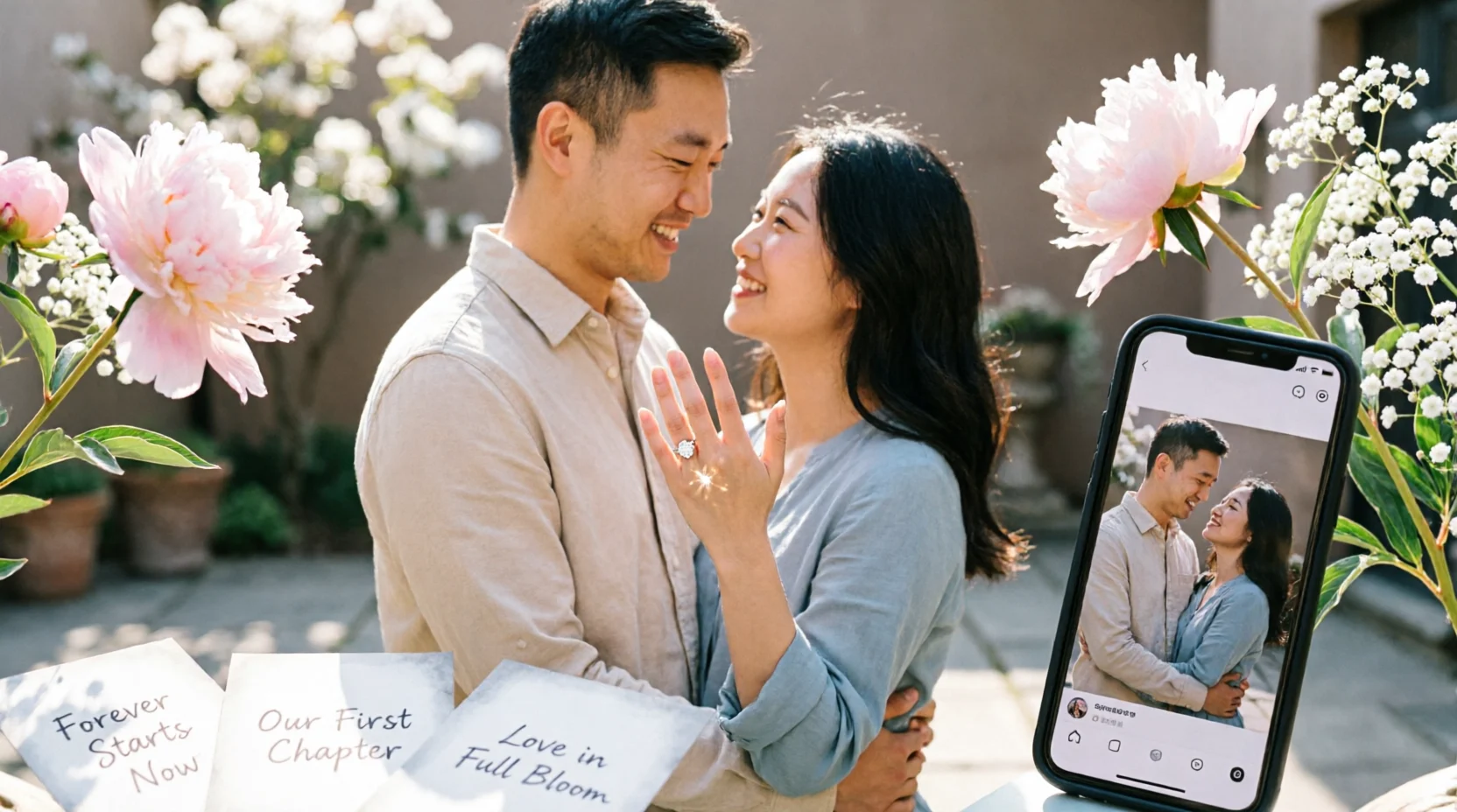 caption for engagement photo