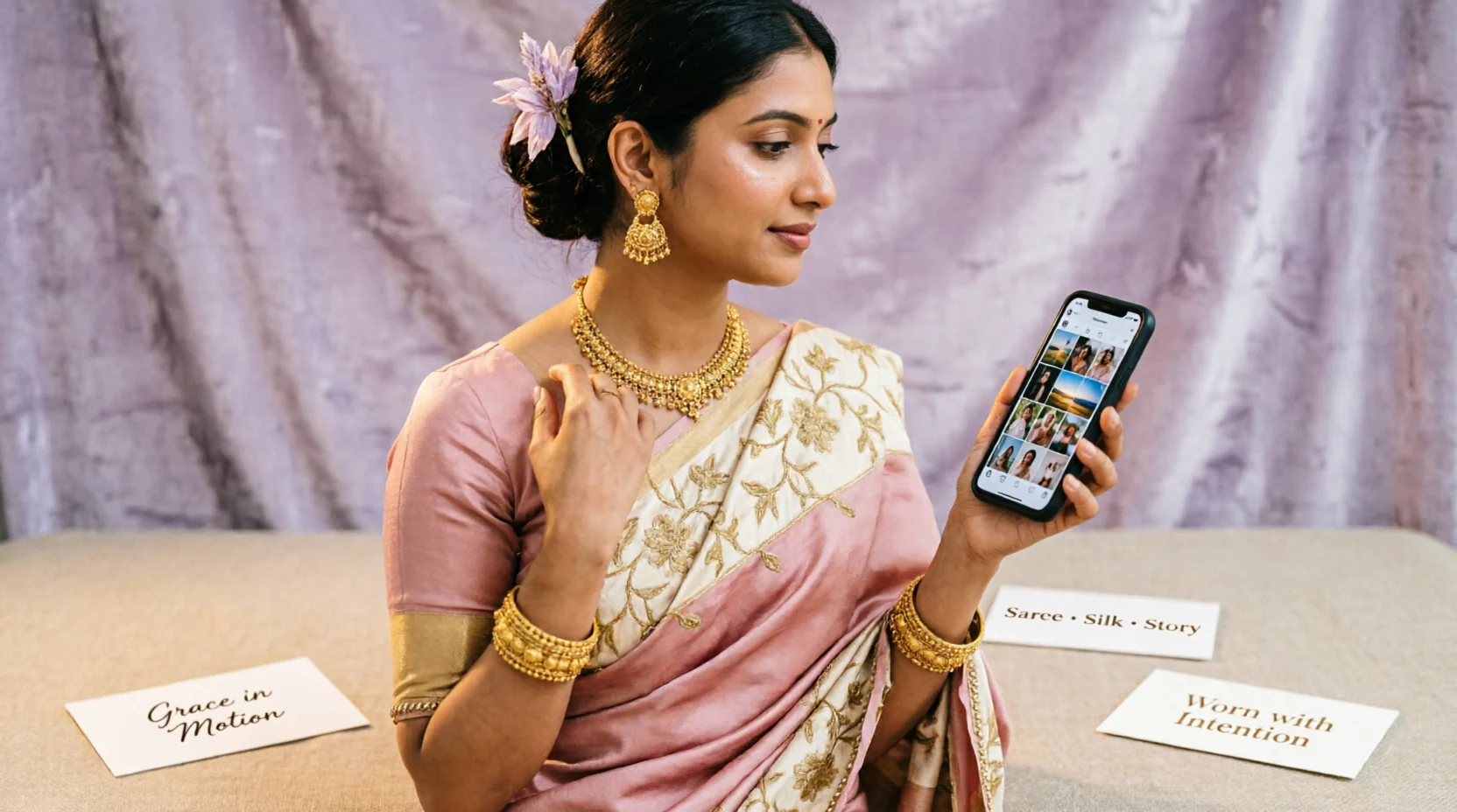 Instagram saree caption