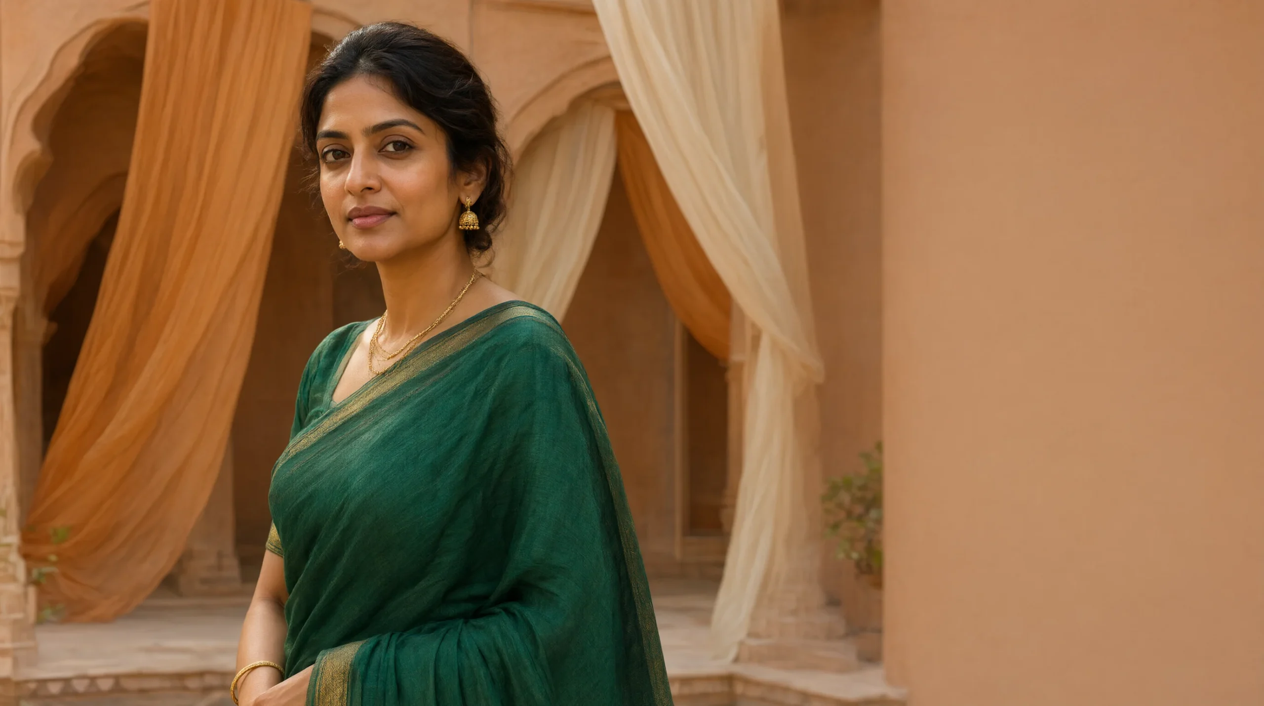 saree caption in Hindi